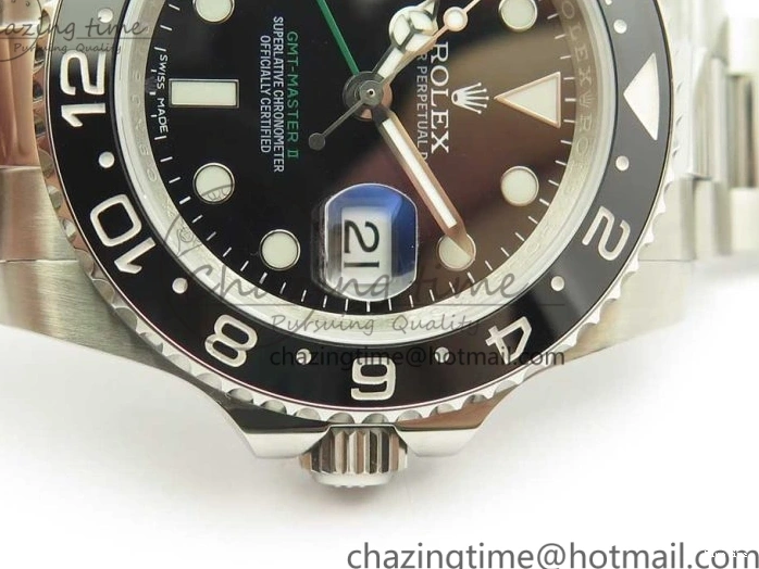 MiroTime 0131 GMT-Master II 116710 LN Black Ceramic 904L Steel DJF Best Edition on SS Bracelet A Bright 3245